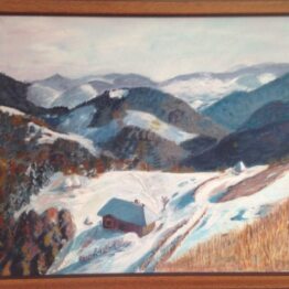 Ziema kalnos (Akrils, 40x50, audekls, ar rāmi)