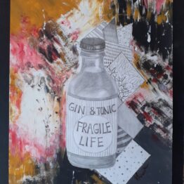 Viktorija Luca, ''Fragile life'', Papīrs, akrils, zīmulis, 34x50 cm, 100 Eur