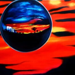 Sunset 70x100 oil on canvas