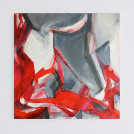 Laura_Treimane_Saulaja_abstract_contemporary_painting_ RED_LANDSCAPE_No.2_50x50cm